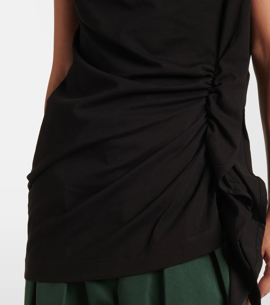 Dries Van Noten - Draped cotton jersey top
