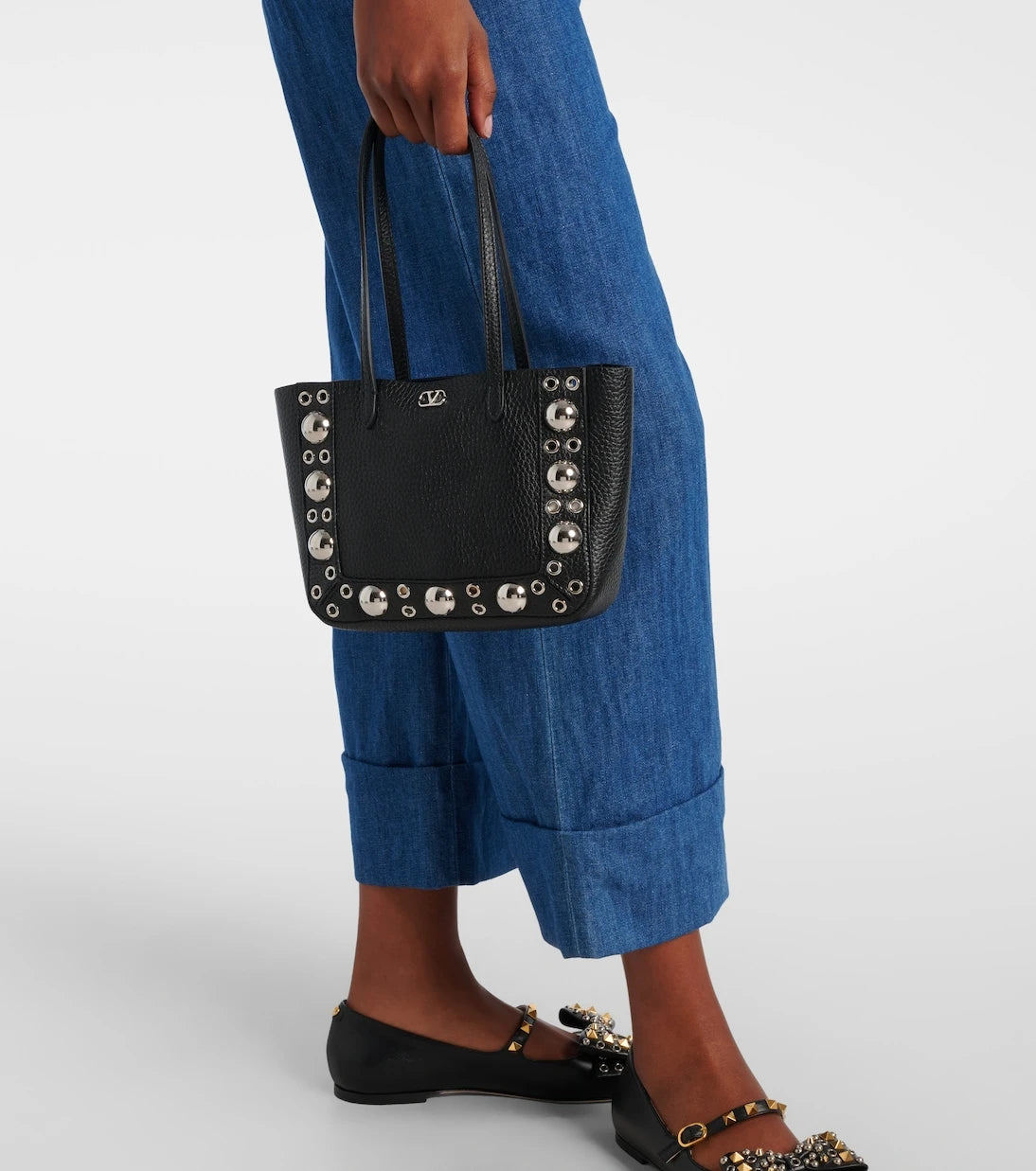 Valentino Garavani - Nellcôte Mini embellished leather shopper