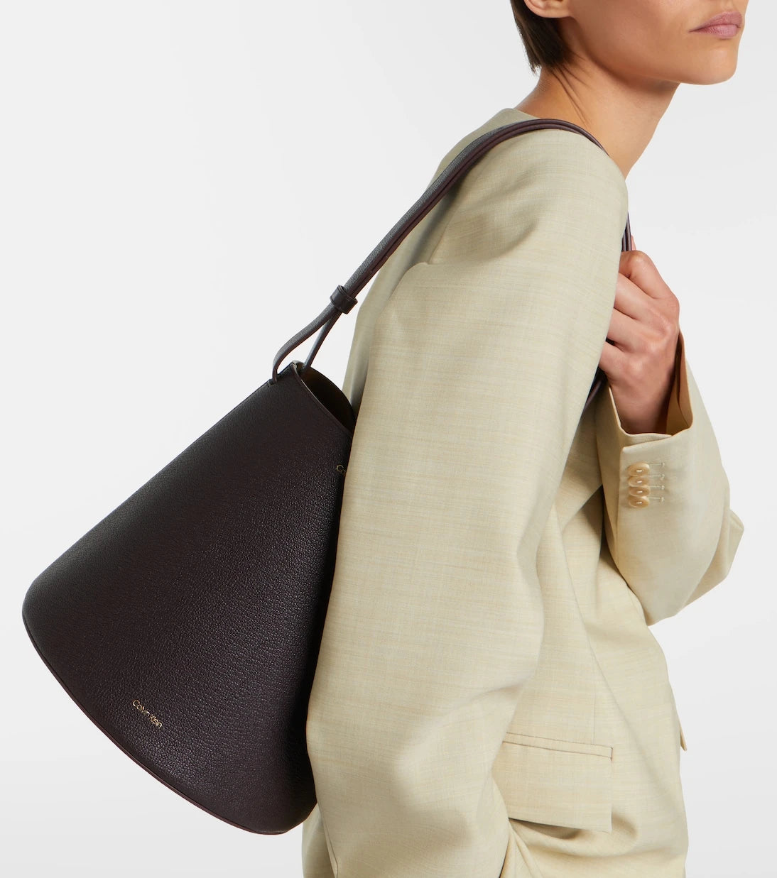 Calvin Klein Collection - Orbita Small leather bucket bag