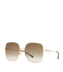 Gold Oversized Square Sunglasses