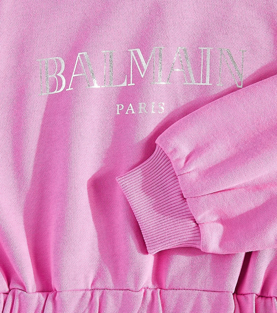 Balmain Kids - Logo cotton jersey sweatshirt dress