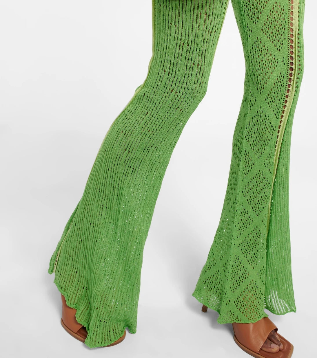 Roberta Einer - Disco high-rise flared cotton pants