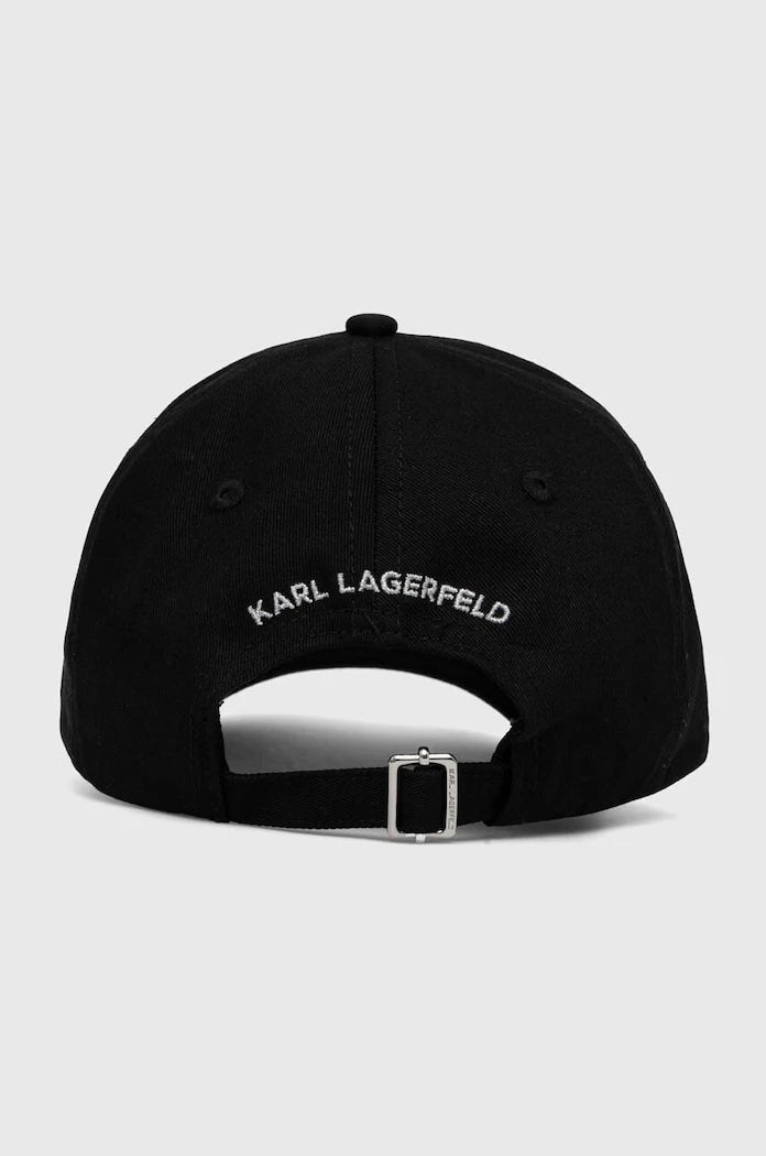 Памучна шапка с козирка Karl Lagerfeld