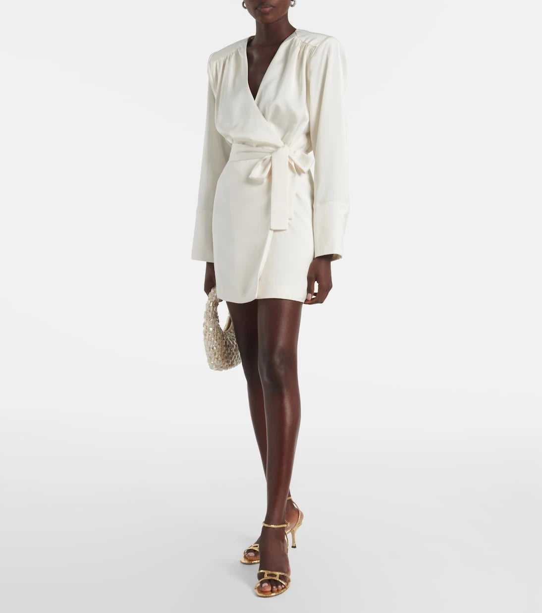 Rotate - Satin wrap dress