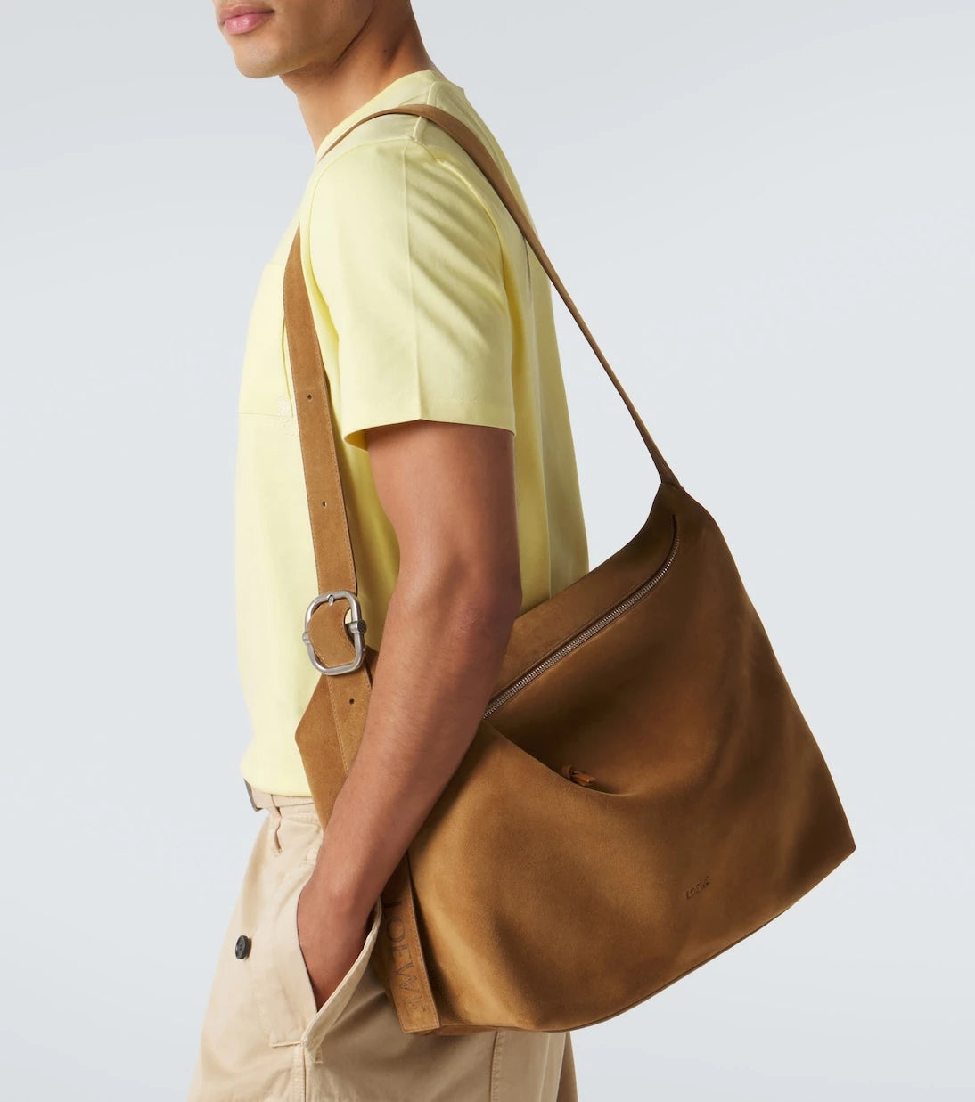 Loewe - Loop Large suede shoulder bag