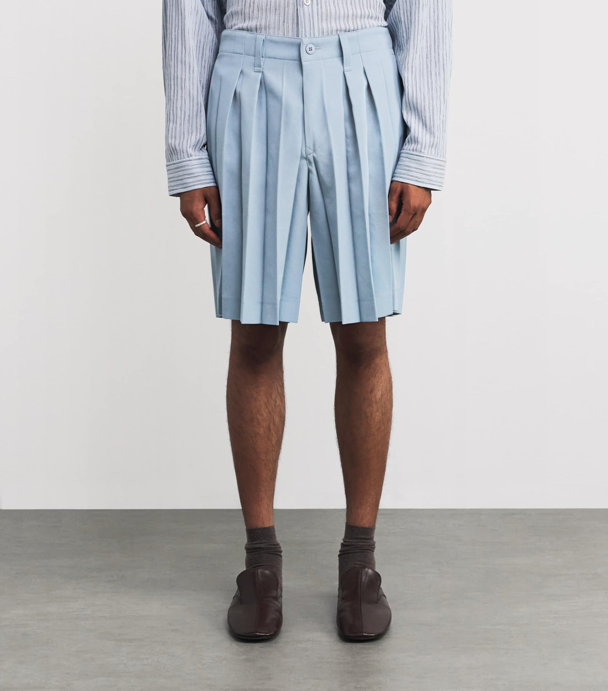 Pleated Edge Ensemble Shorts