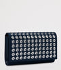 Navy Paloma Silk-Leather Clutch Bag