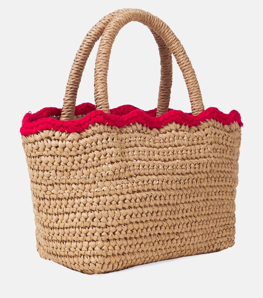 Self-Portrait Kids - Crochet-trimmed basket bag