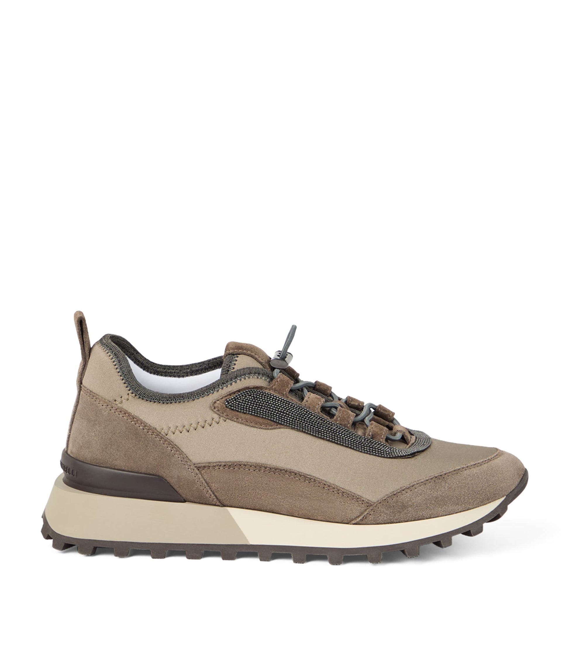 Brown Techno-Suede Runner Sneakers