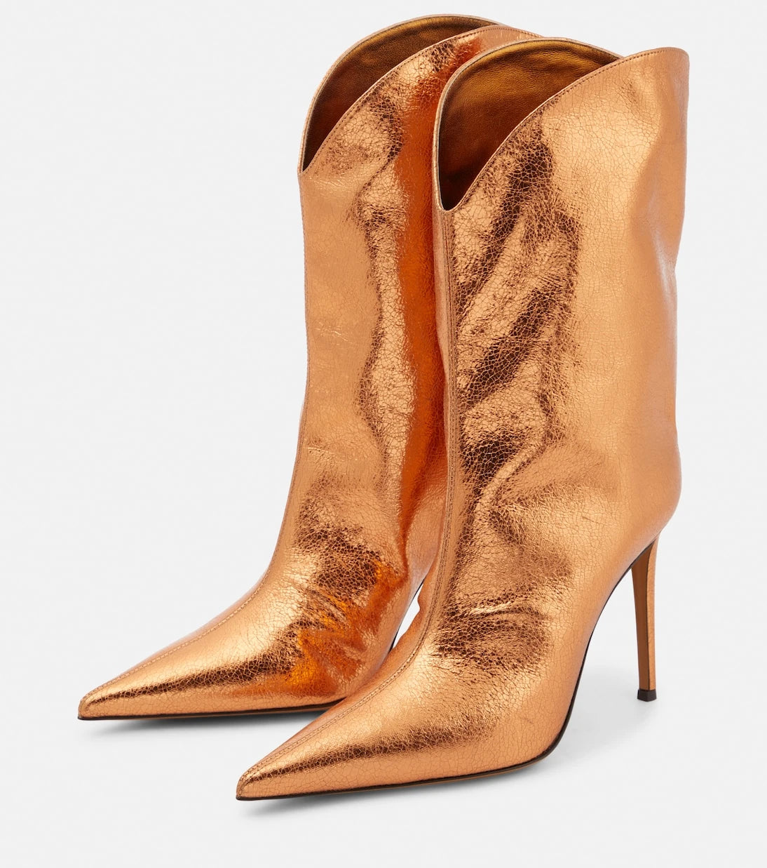 Alexandre Vauthier - Metallic leather ankle boots