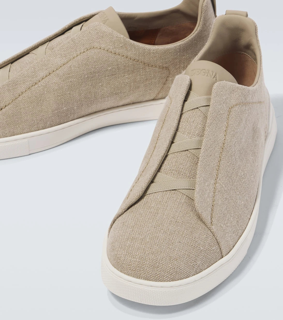 Zegna - حذاء رياضي قماشي Triple Stitch