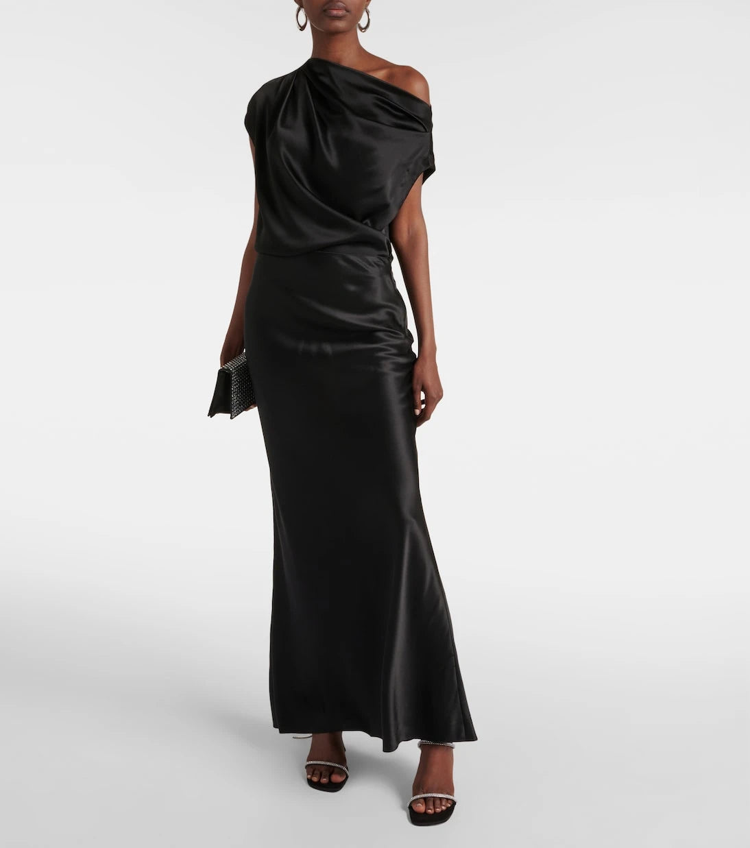The Sei - Draped one-shoulder silk top