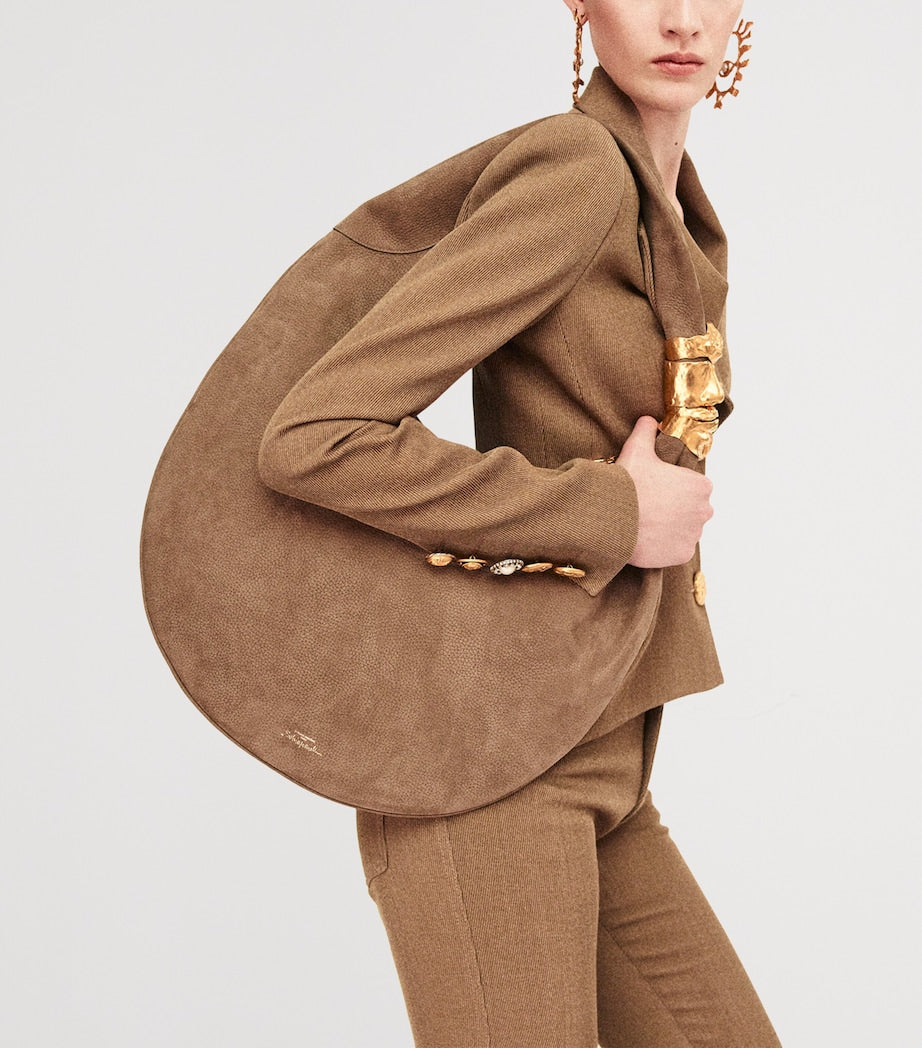 Large Leather Soufflé Shoulder Bag