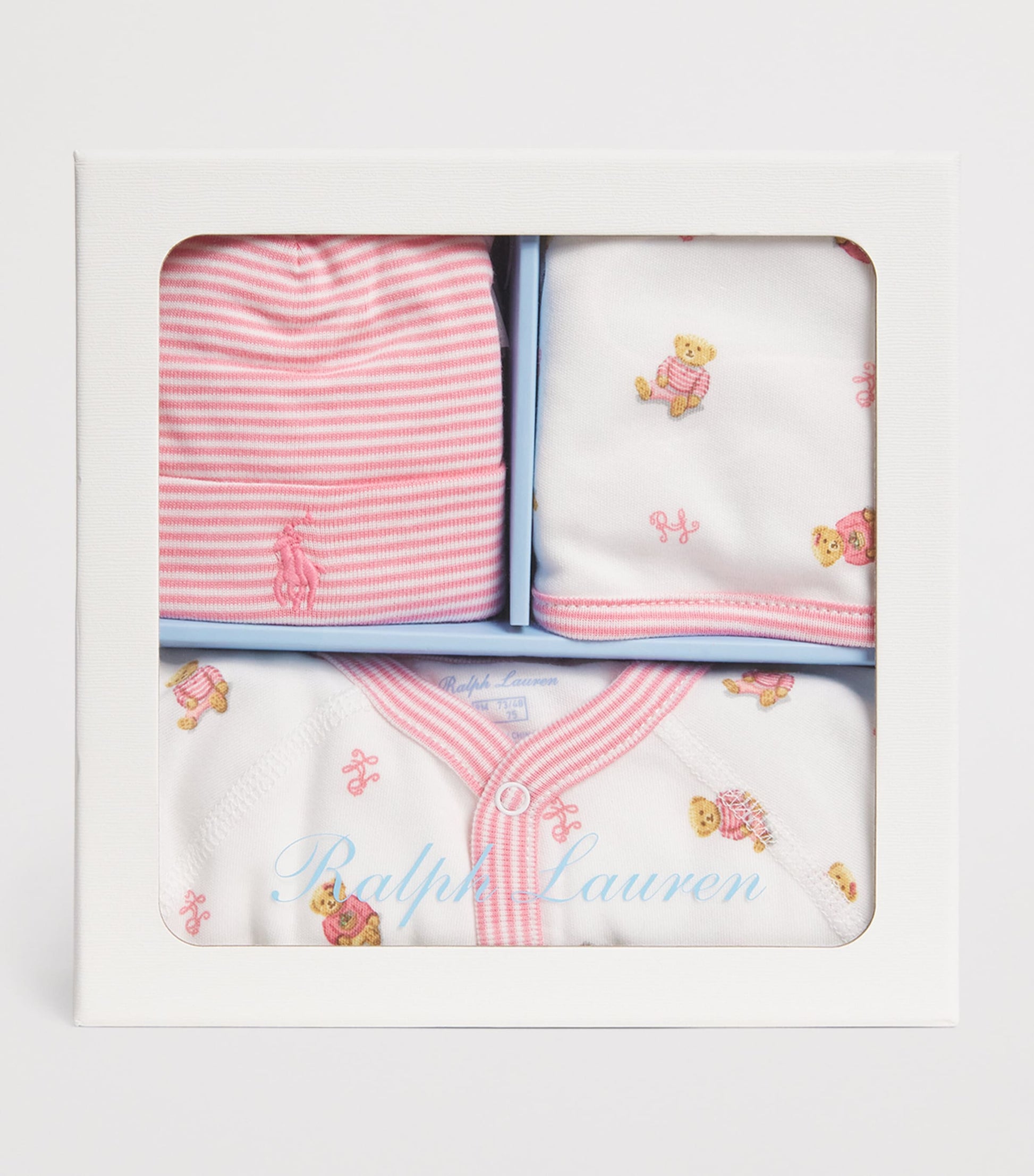 Ralph Lauren Kids Cotton All-In-One, Hat and Bib Set (3-9 Months)