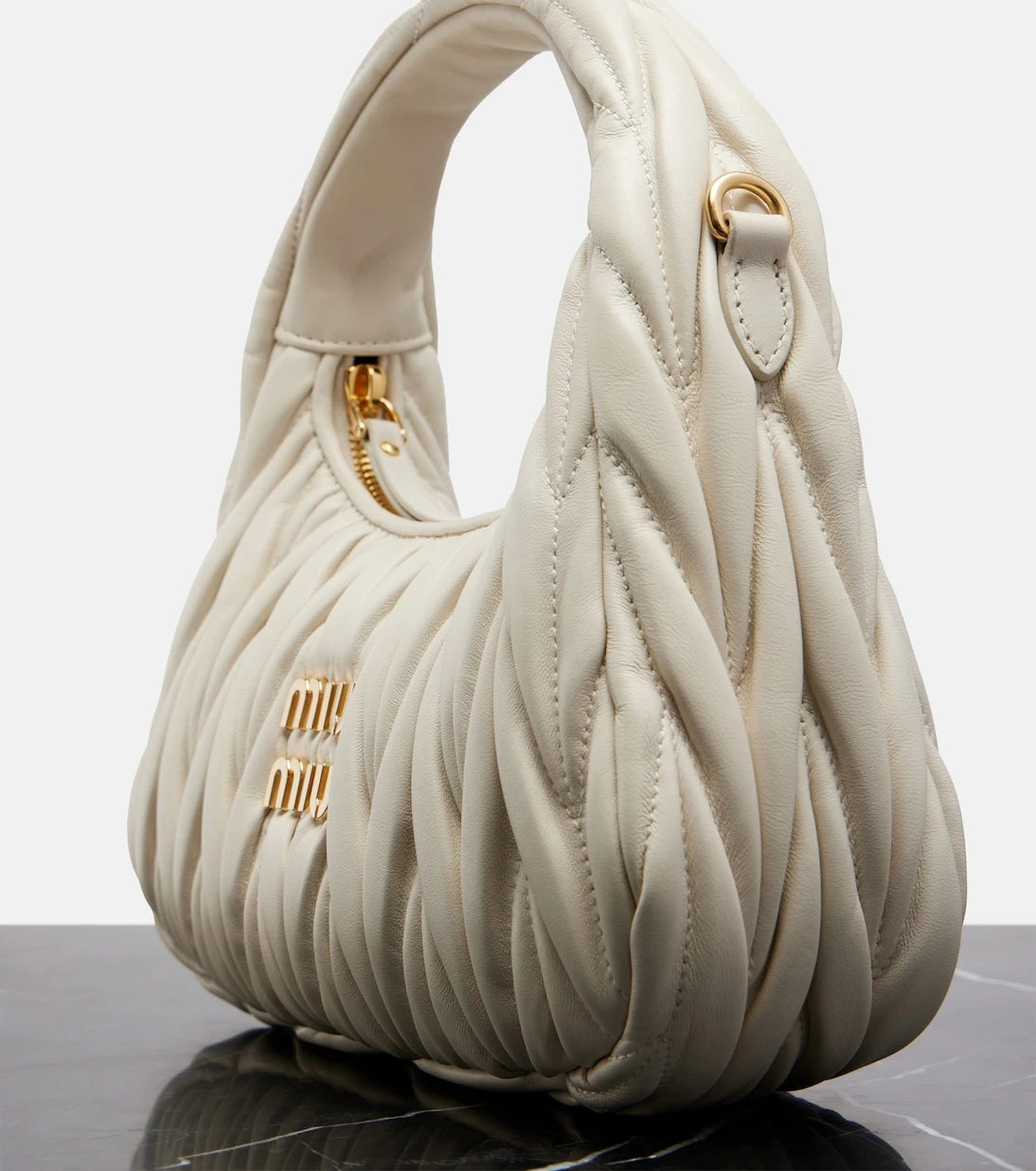 Miu Miu - Wander Small leather top-handle bag