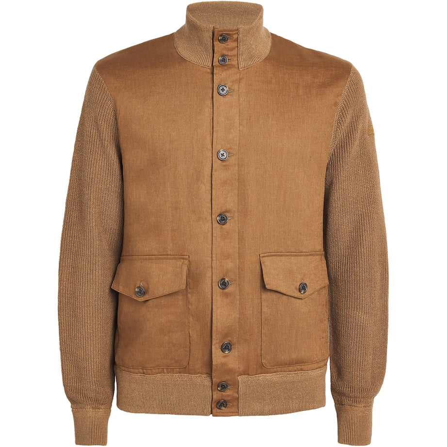 Linen Cardigan BROWN