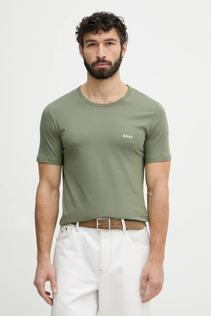 BOSS тениска мъжка от памук TShirtRN 3P Classic 3 броя
