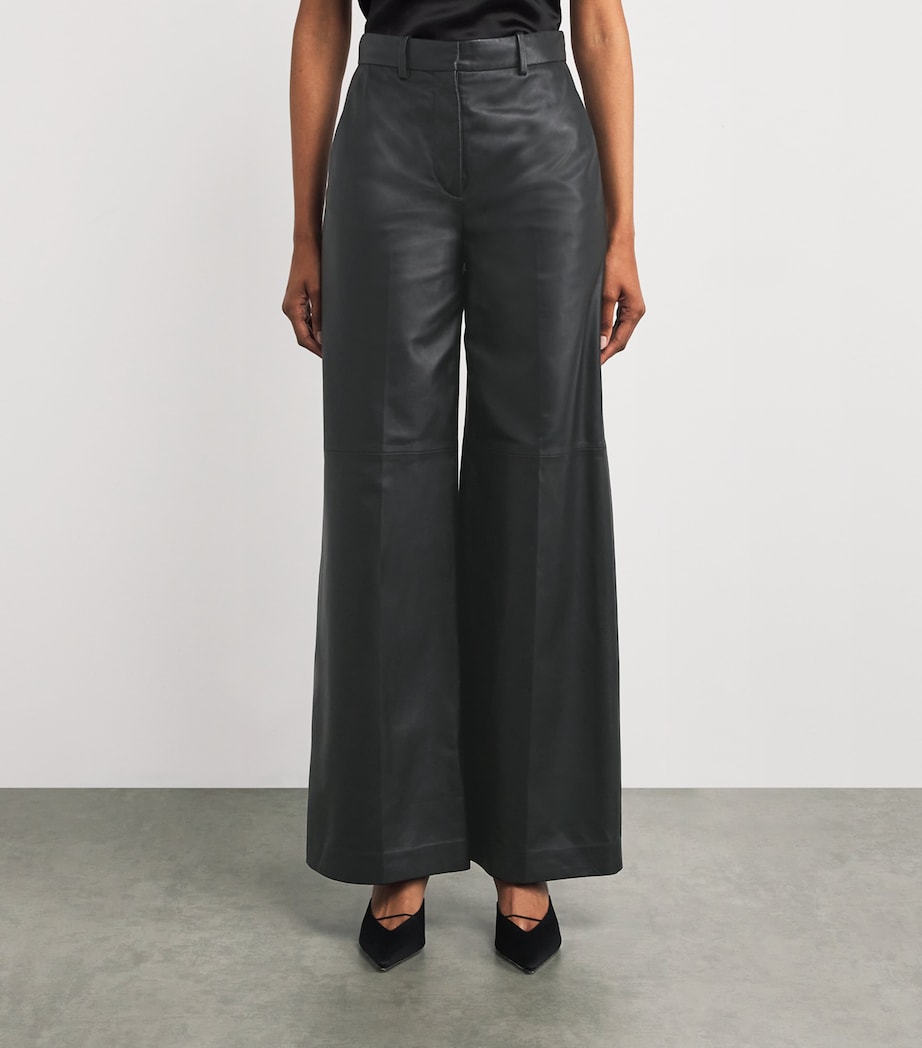 Leather Alana Wide-Leg Trousers