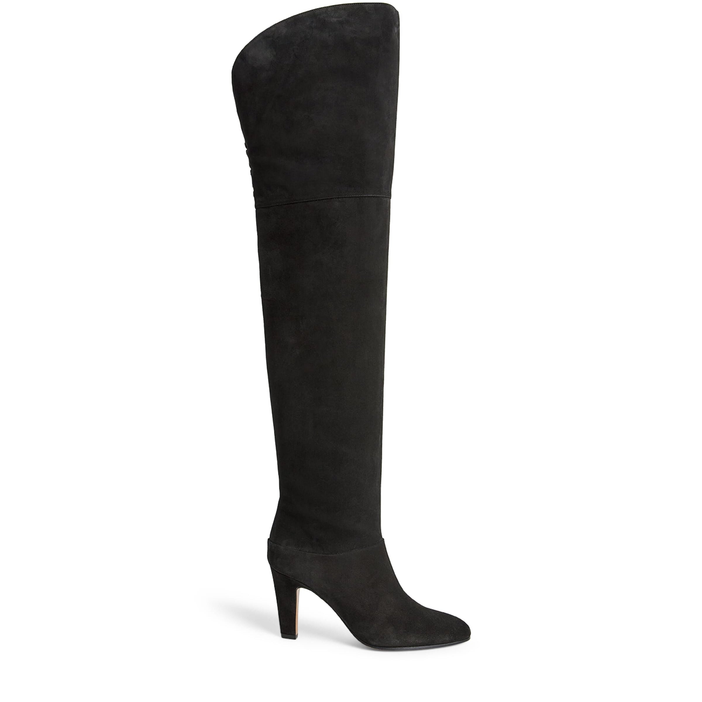 Black Suede Eve Over-The-Knee Boots 85