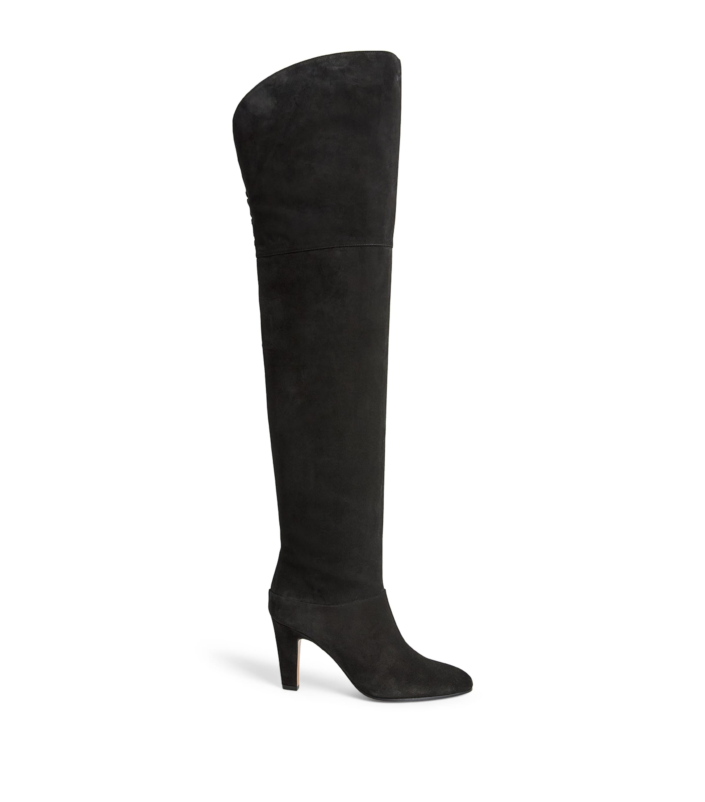 Black Suede Eve Over-The-Knee Boots 85