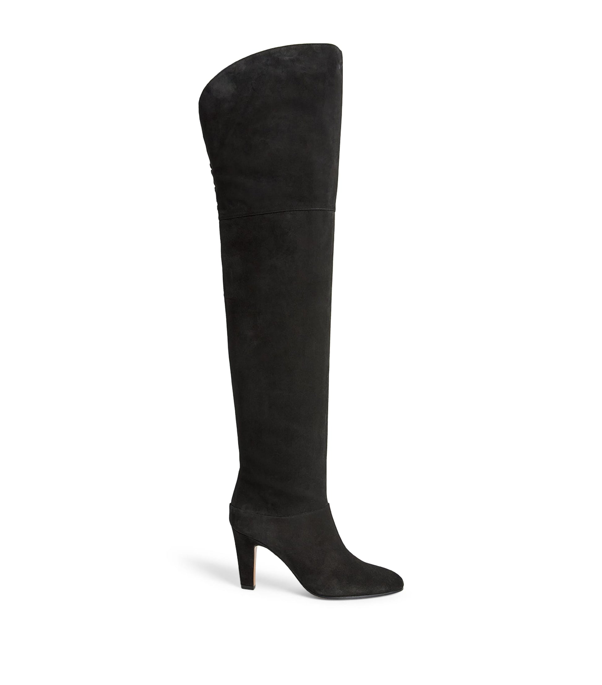 Black Suede Eve Over-The-Knee Boots 85