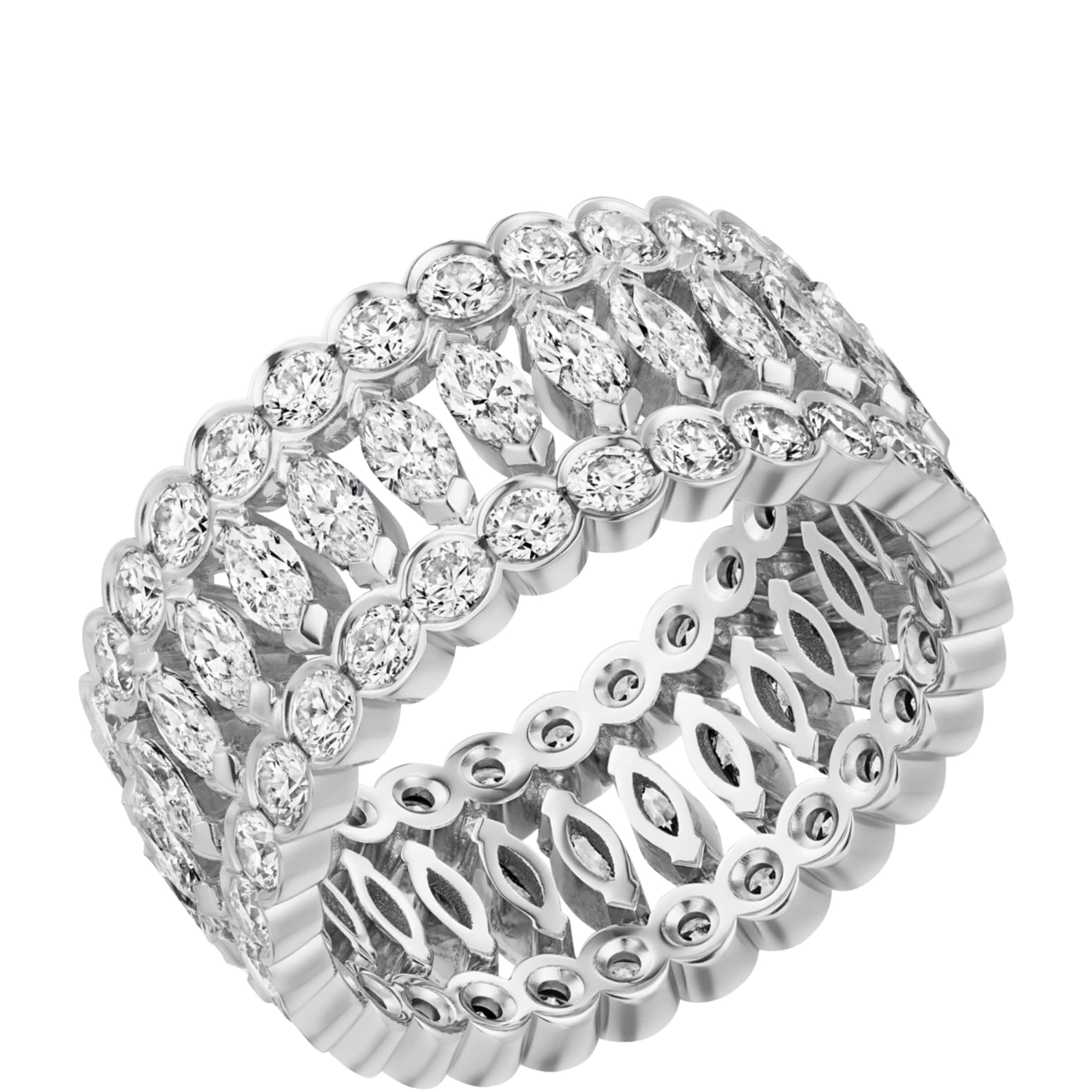 Cartier White Gold and Diamond Broderie de Cartier Ring
