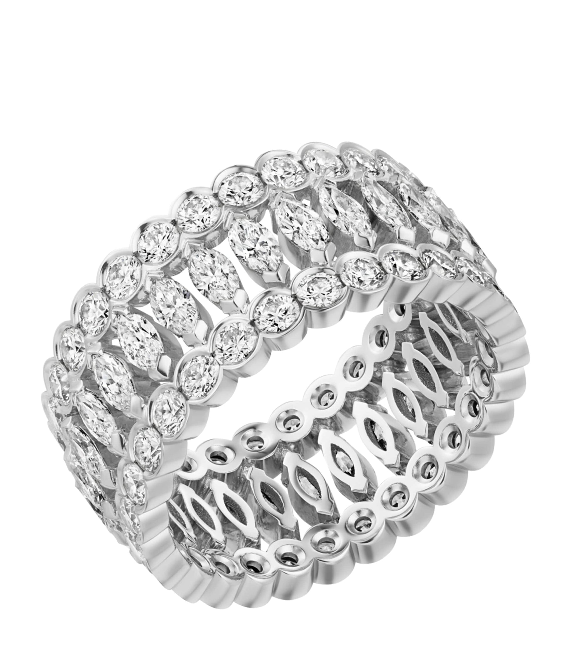 Cartier White Gold and Diamond Broderie de Cartier Ring