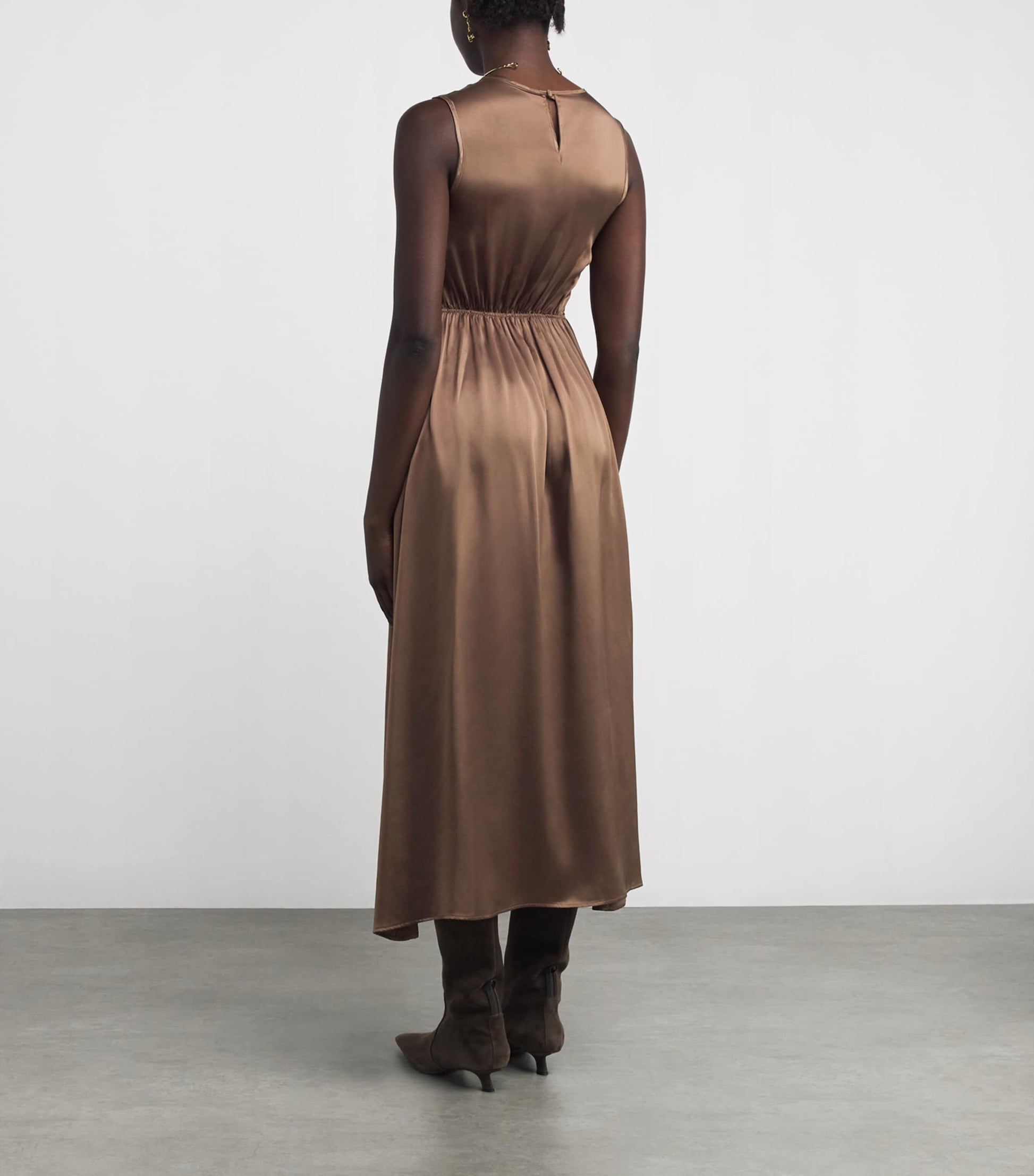 Loretta Caponi Silk Gioia Midi Dress
