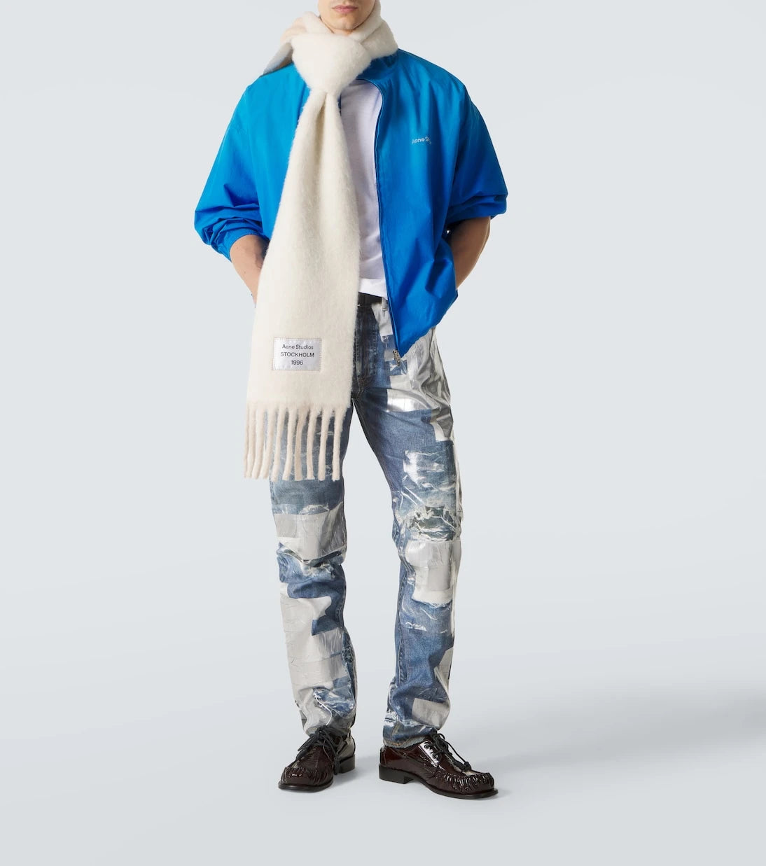 Acne Studios - سترة بوبلين قطنية بشعار