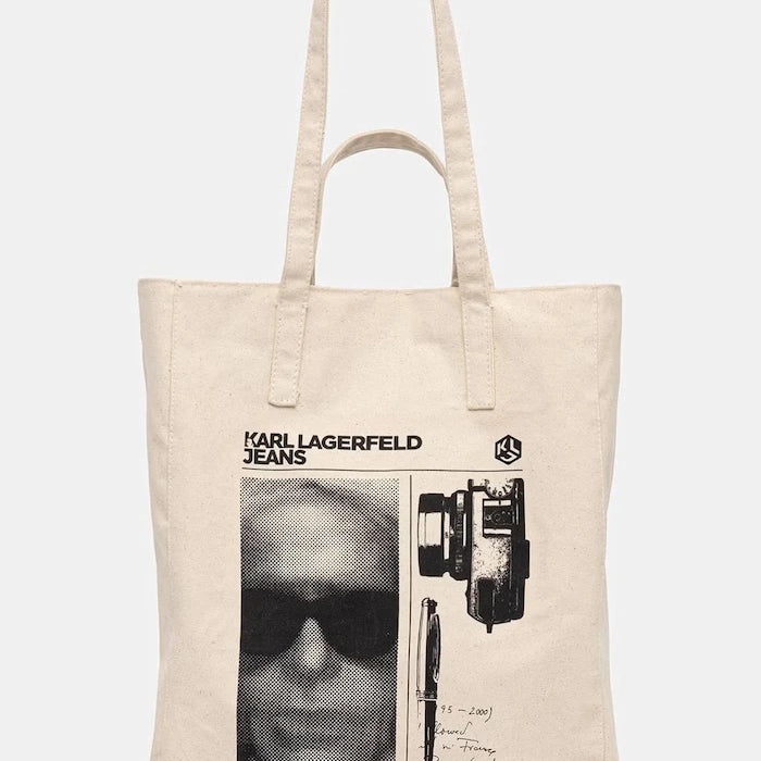 Karl Lagerfeld Jeans чанта tote дамска от памук