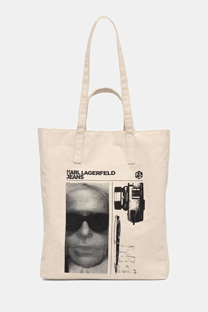 Karl Lagerfeld Jeans чанта tote дамска от памук