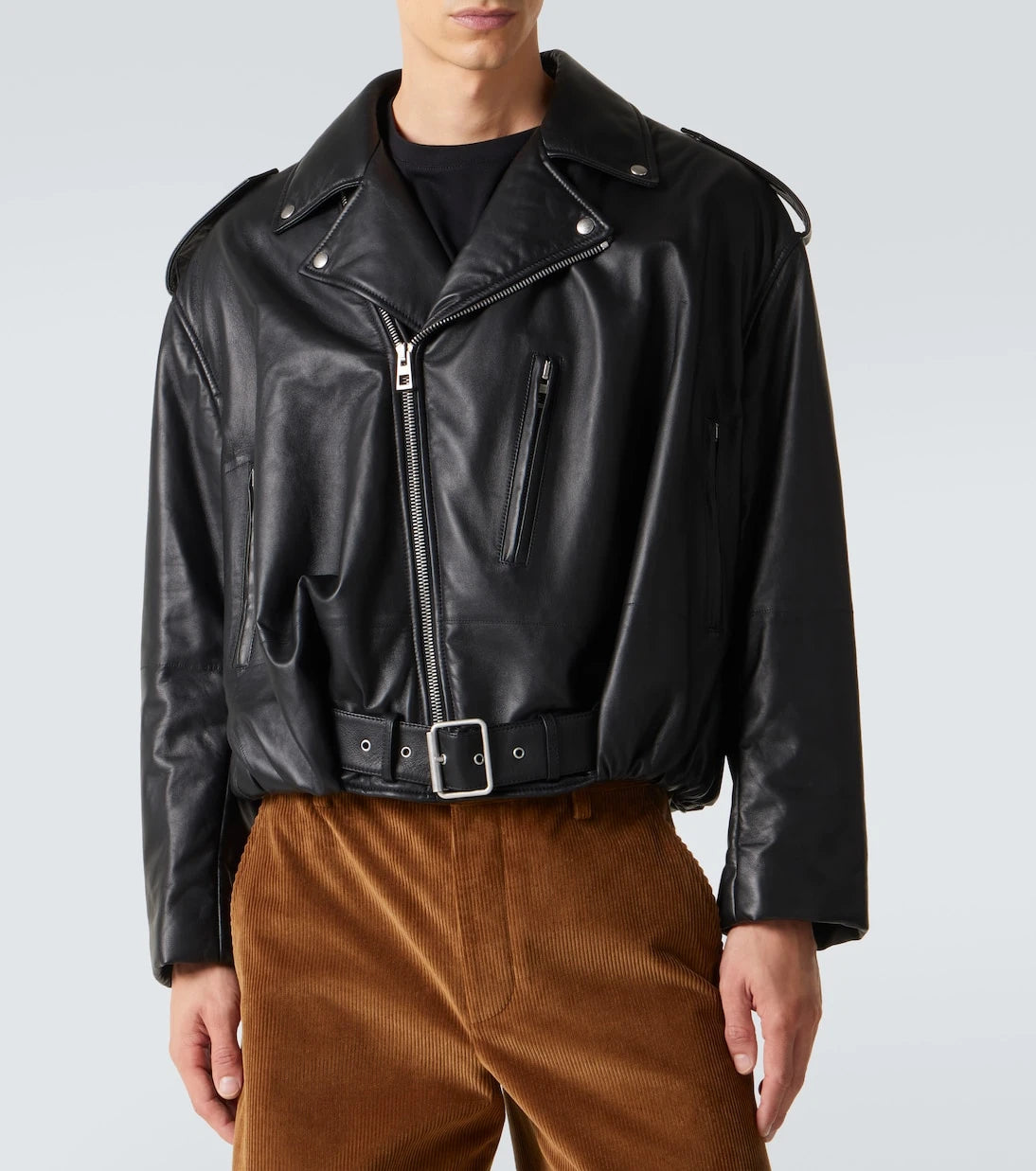 Loewe - Balloon leather biker jacket