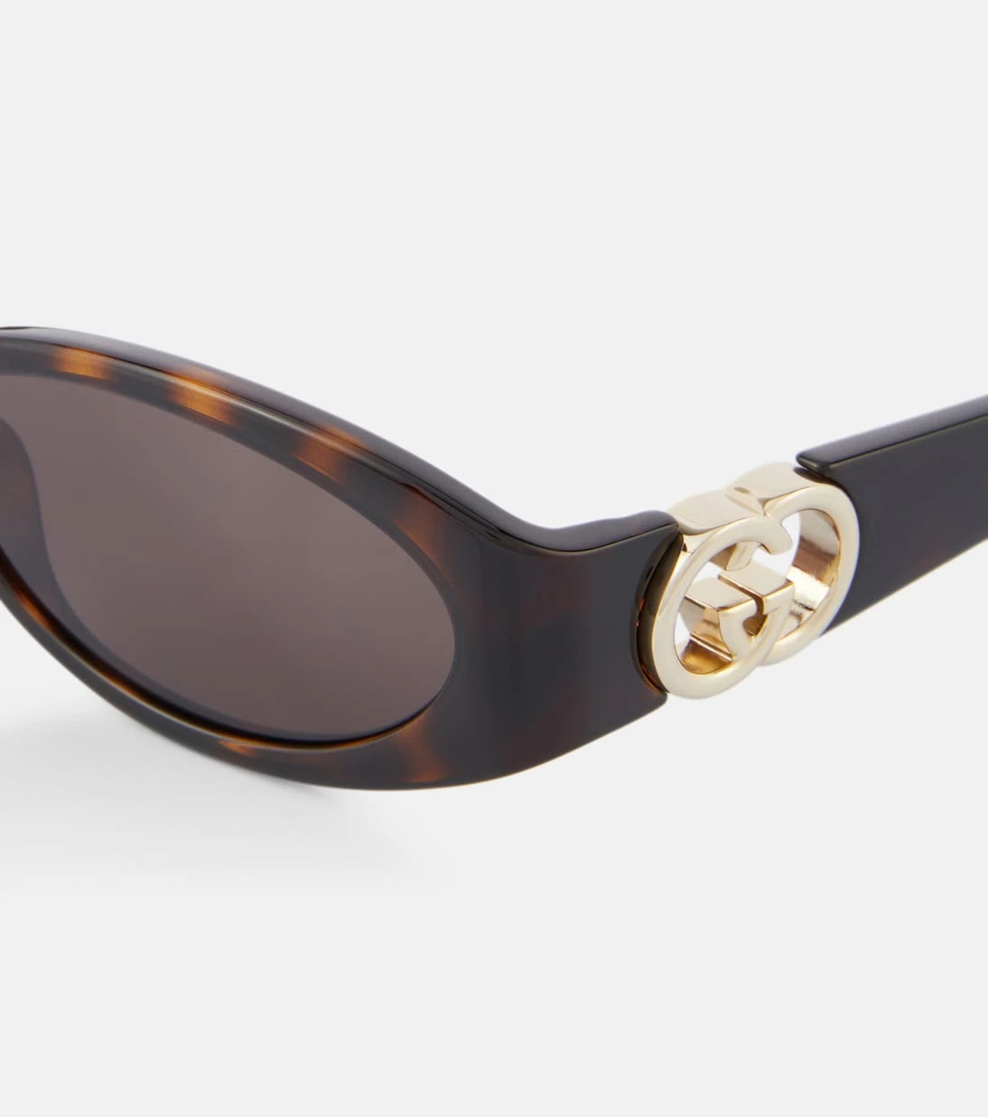 Gucci - Interlocking G oval güneş gözlüğü