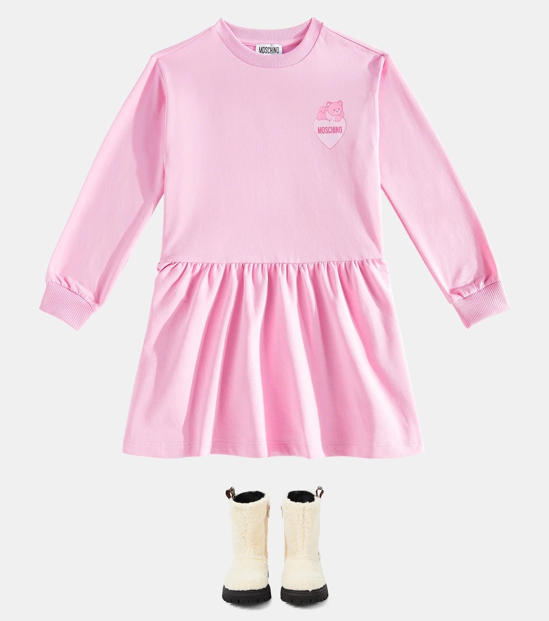 Moschino Kids - بوت طويل بطبعة الدب