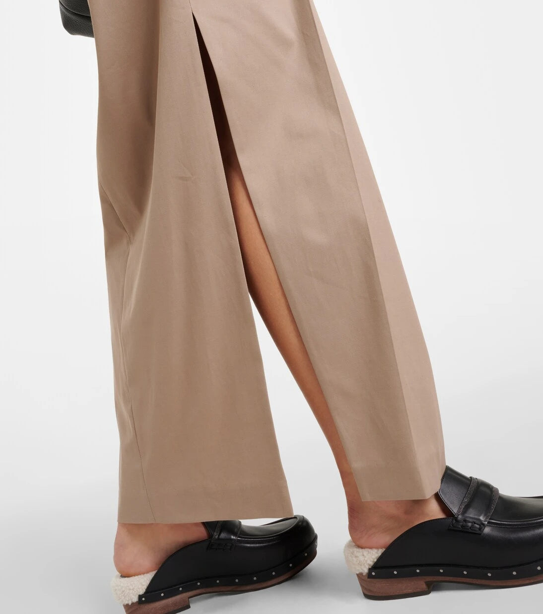 Brunello Cucinelli - Pleated low-rise cotton-blend maxi skirt