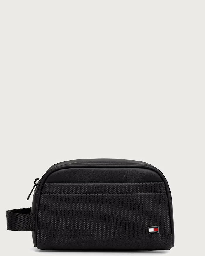 Tommy Hilfiger erkek suni deri kozmetik çantası
