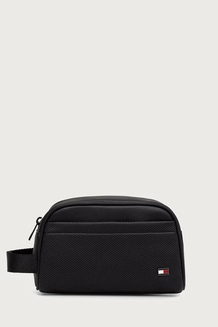 Tommy Hilfiger erkek suni deri kozmetik çantası