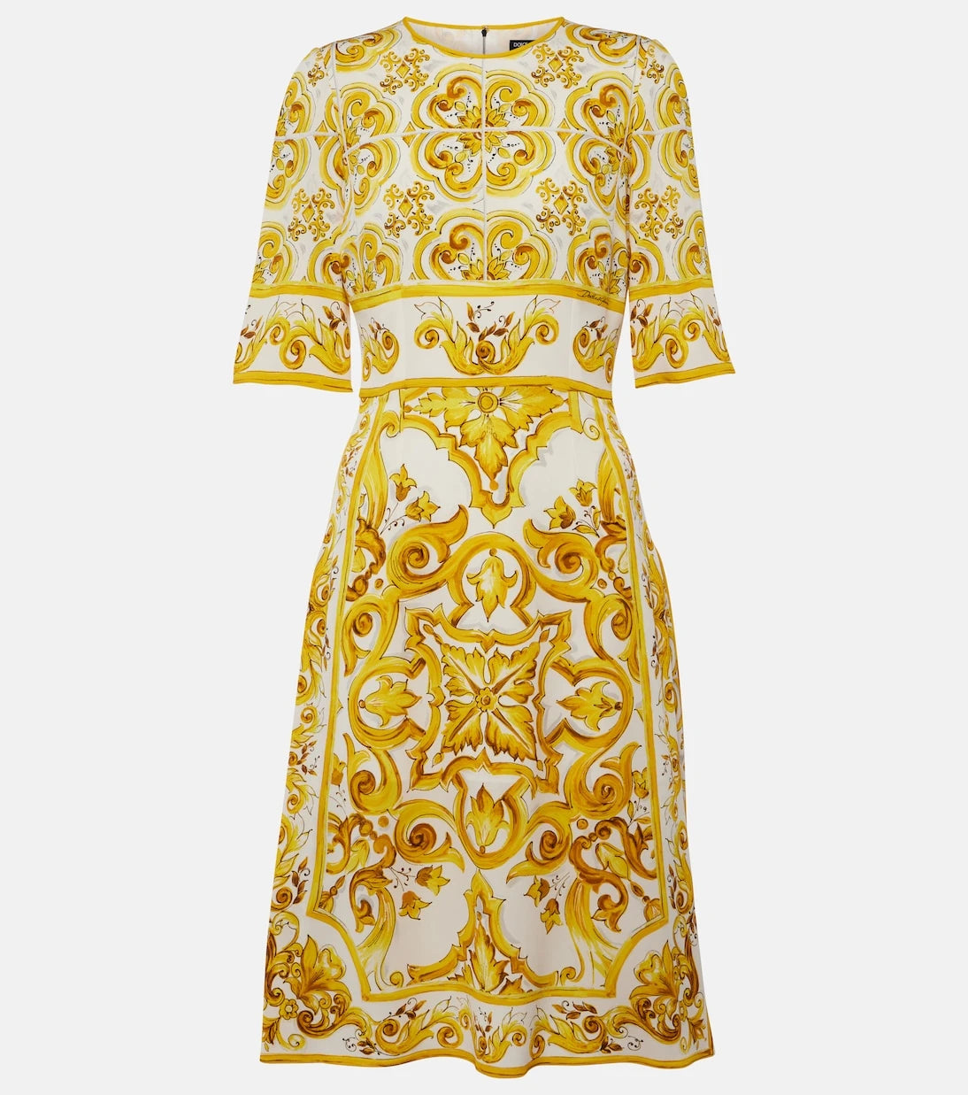 Dolce&Gabbana - Majolica silk-blend charmeuse midi dress