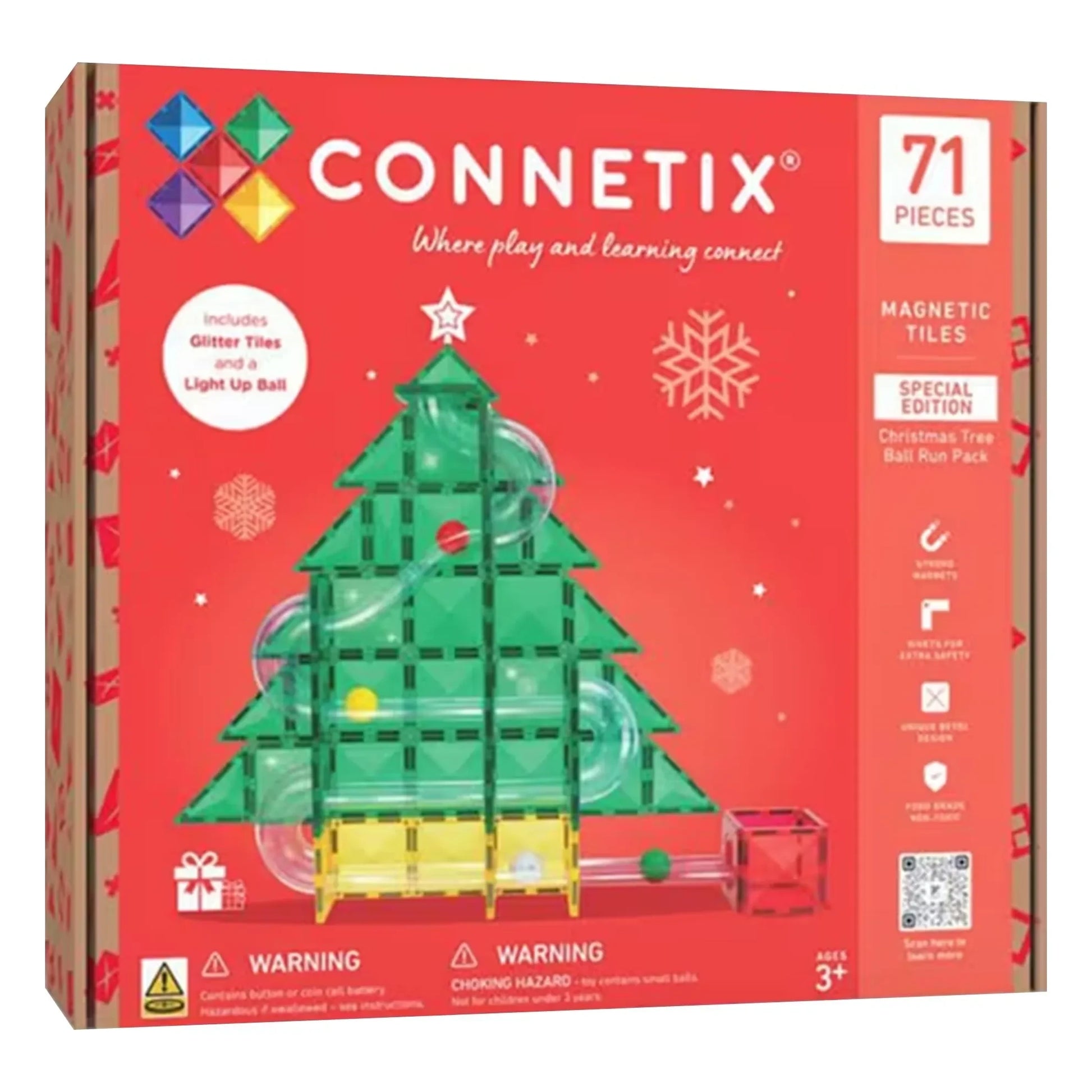 Connetix - Christmas Tree Ball Run pack - 71 pieces