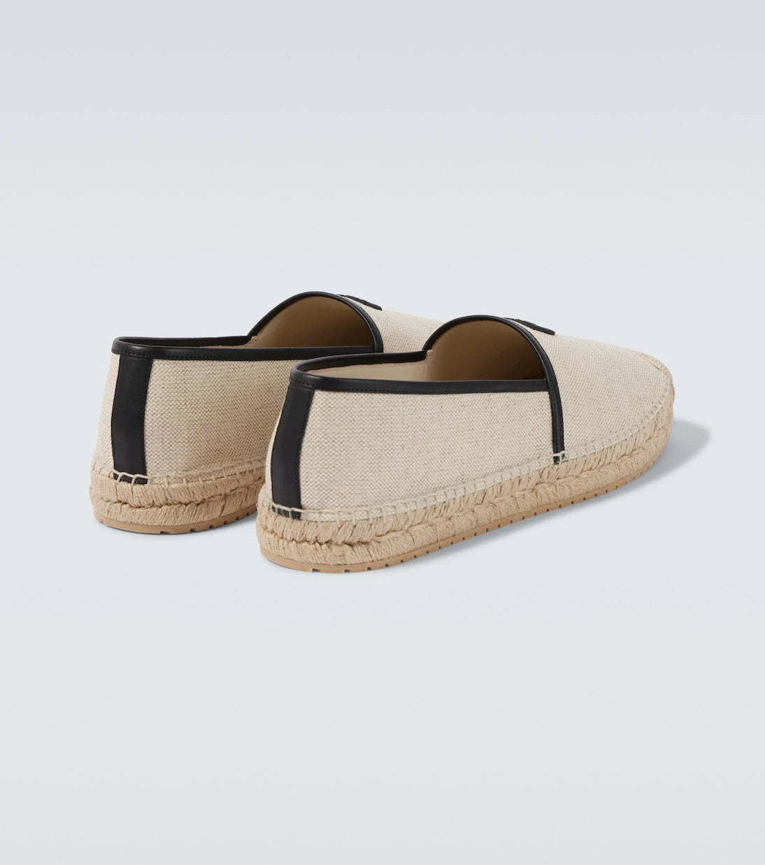 Dolce&Gabbana - DG Leather-trimmed espadrille sandals