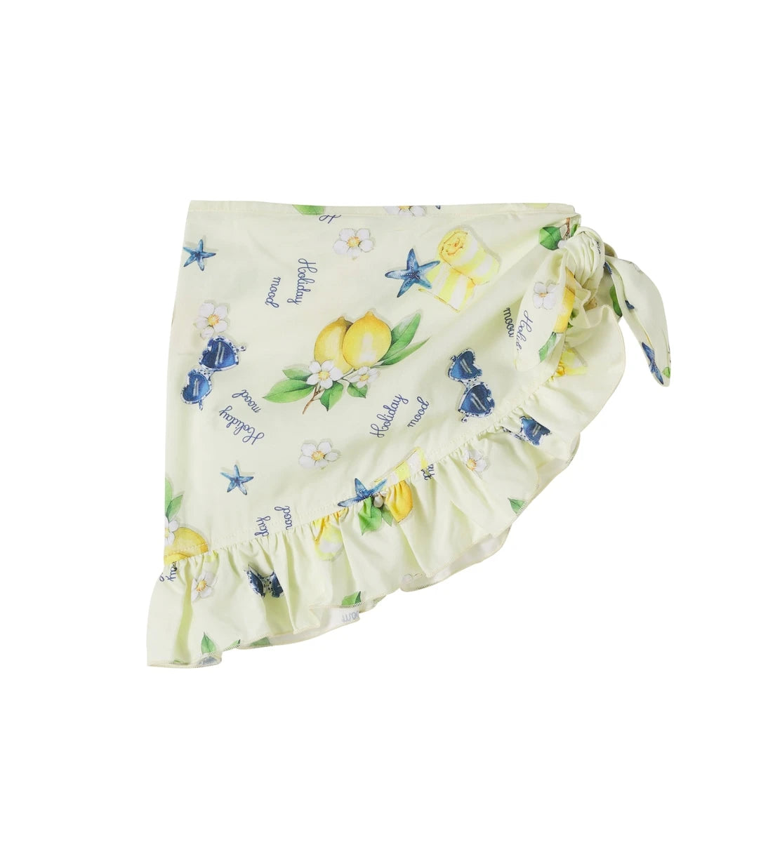 Monnalisa - Printed cotton beach cover-up