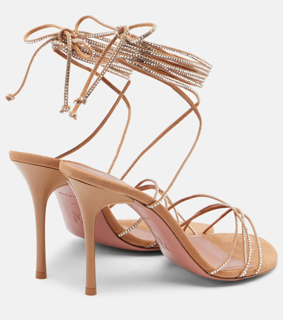 Amina Muaddi - Lori 95 embellished suede sandals