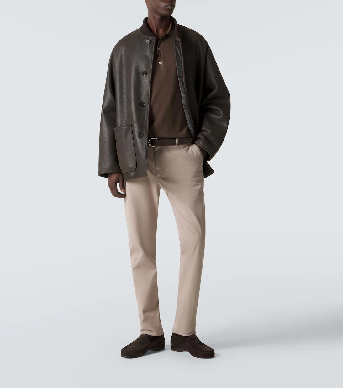 Zegna - بنطلون بقصة مستقيمة من مزيج القطن