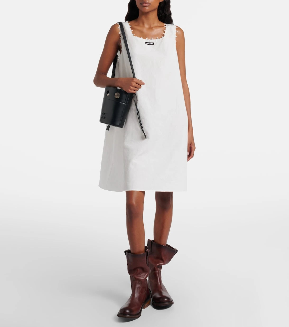 Miu Miu - Leather bucket bag