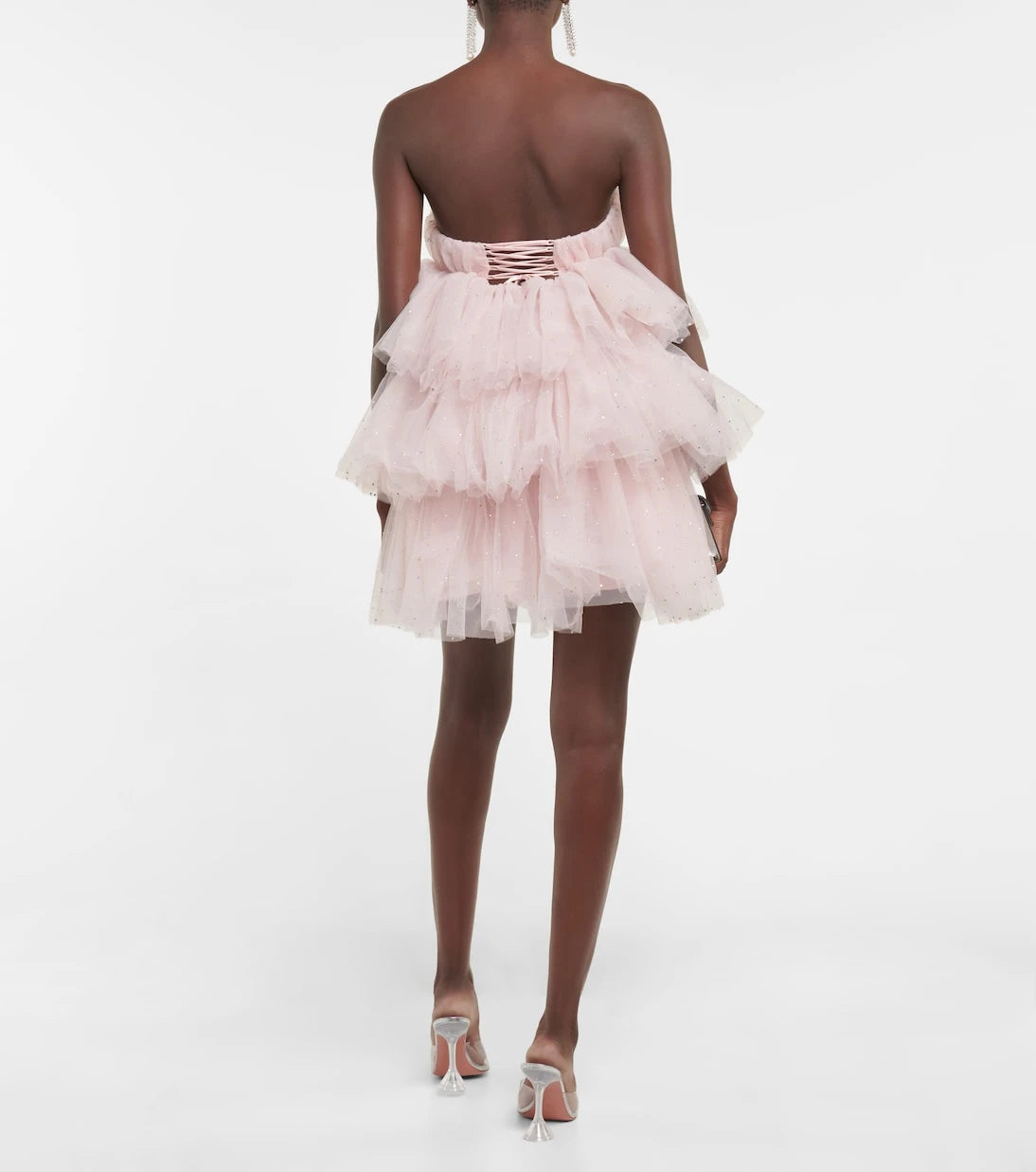 Rotate - Embellished strapless tulle minidress