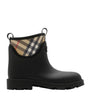 Burberry Black Rubber Nova Check Rain Boots