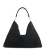 Toteme Black Suede Bevel Shoulder Bag