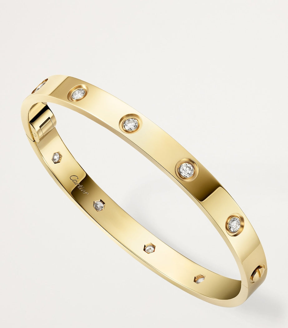 Yellow Gold and Diamond LOVE Bracelet