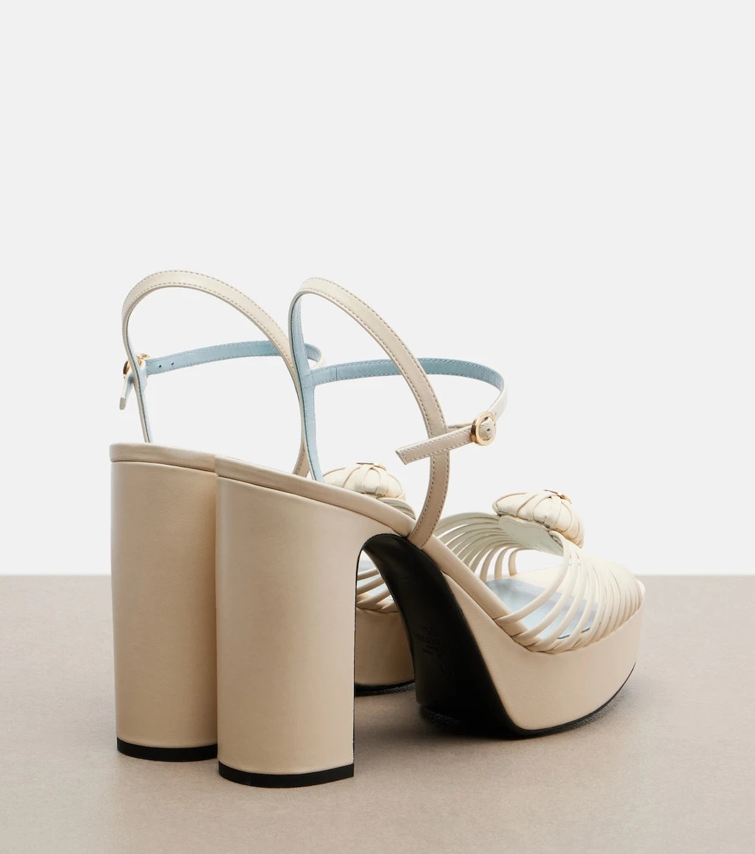 Valentino Garavani - Cœur Royal leather platform sandals