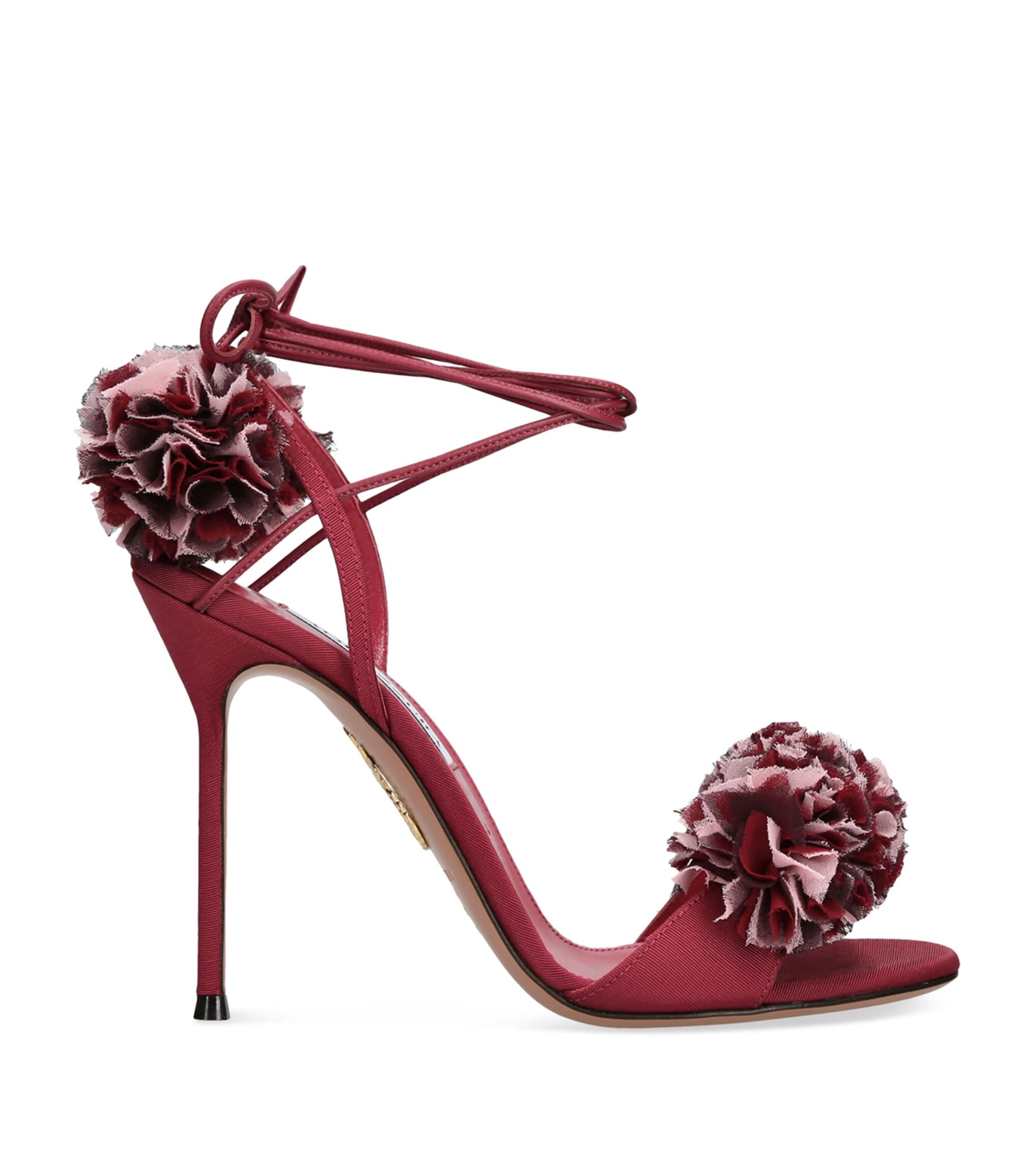 Aquazzura Leather Cherry Kiss Sandals 105